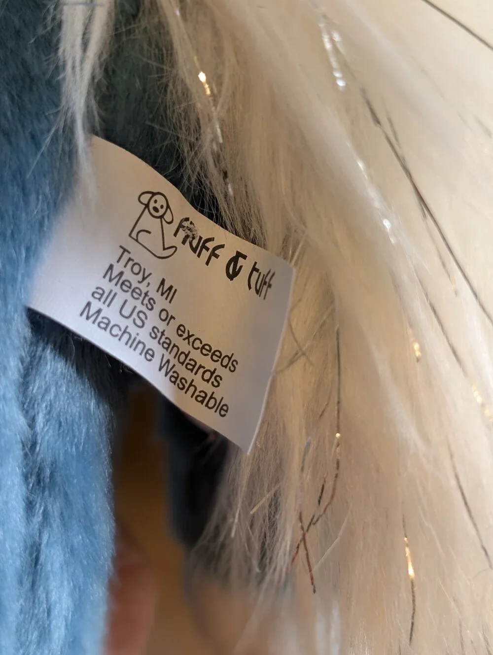Fluff & Tuff Belle The Blue Unicorn Durable 9